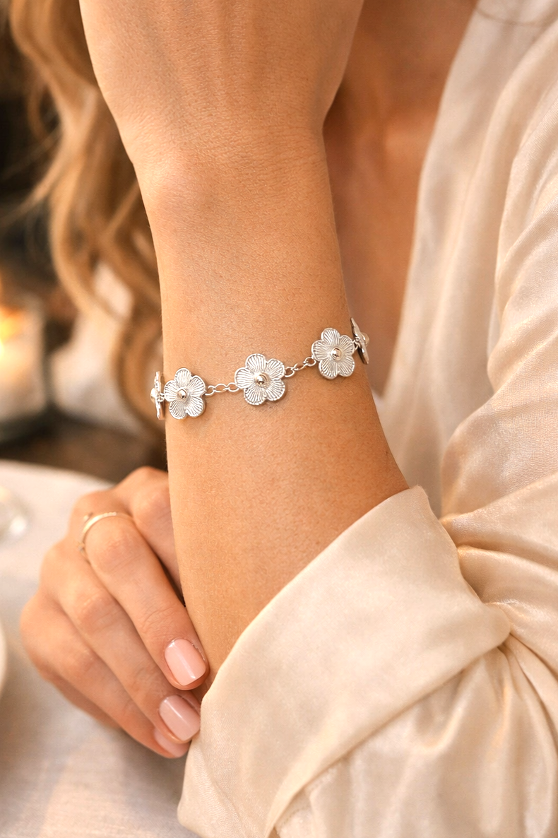 Silver Bloom Bracelet