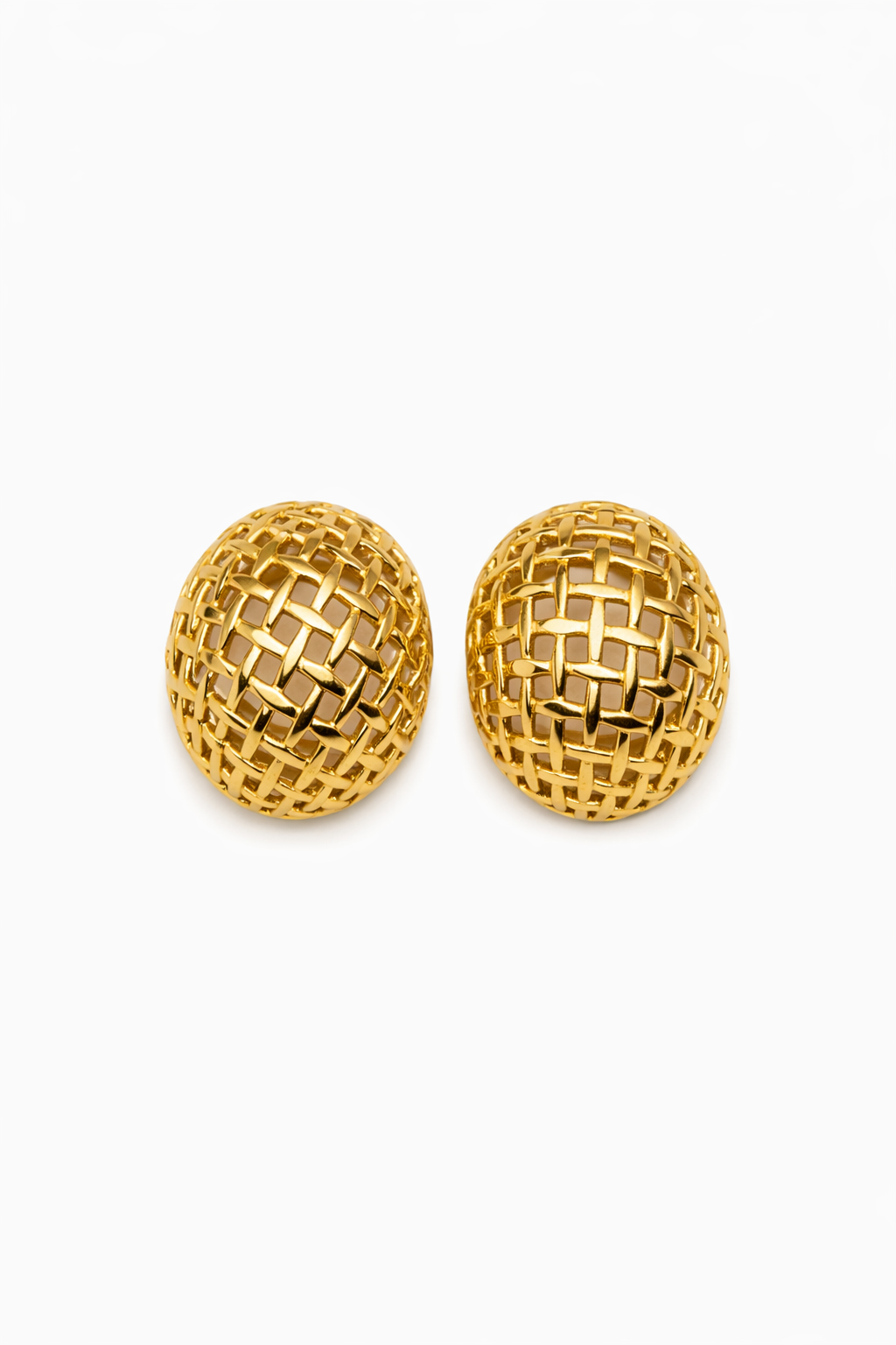 Golden Weave Studs Earrings